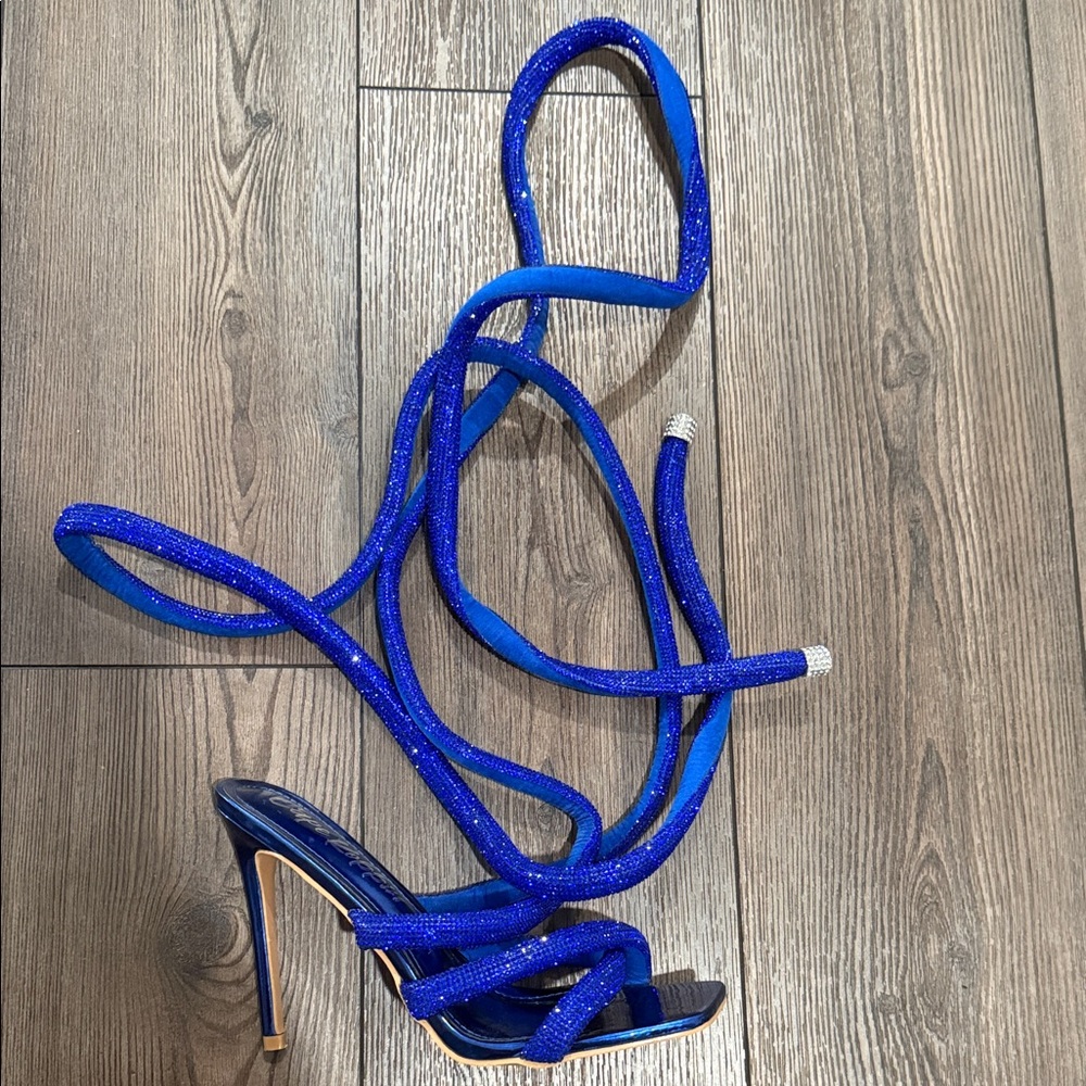 Cape Robbin Blue Lace-Up Heels